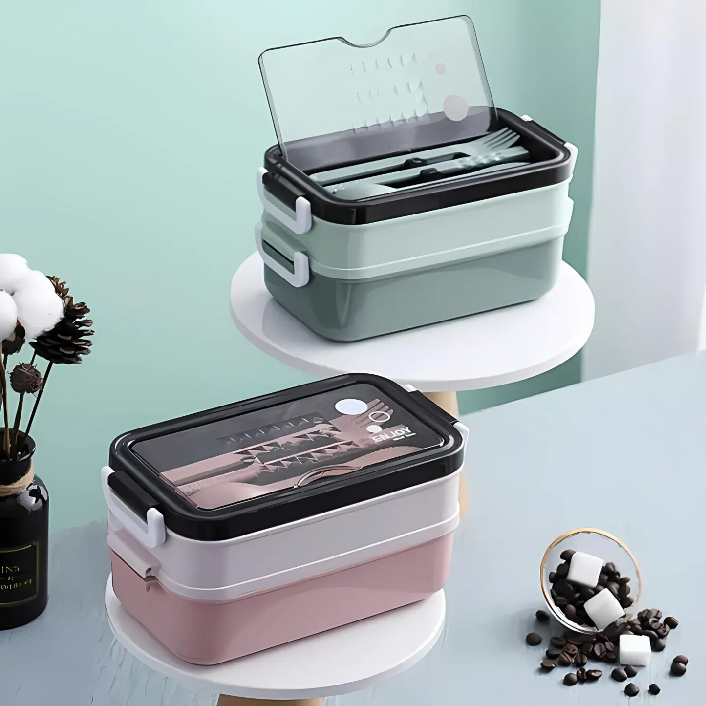Boîte Repas – 2 Compartiments Amovibles