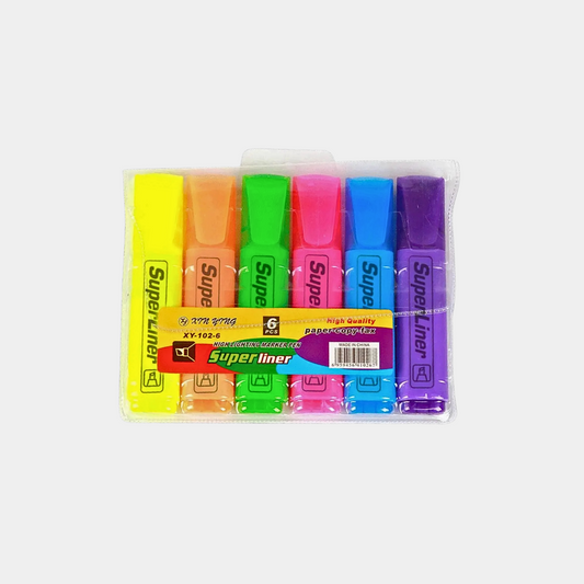 Lot de 6 Surligneurs - Fluorescent