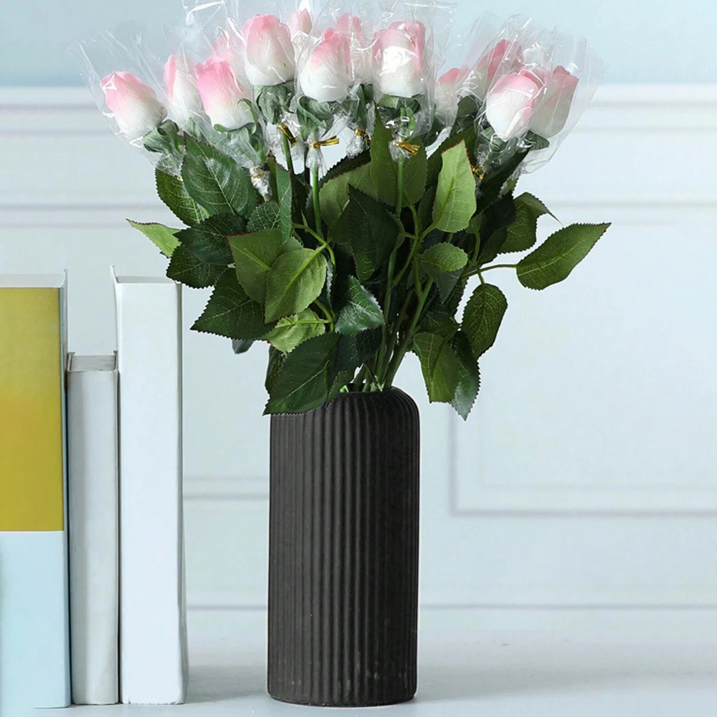 Vase Rayé - Plastique