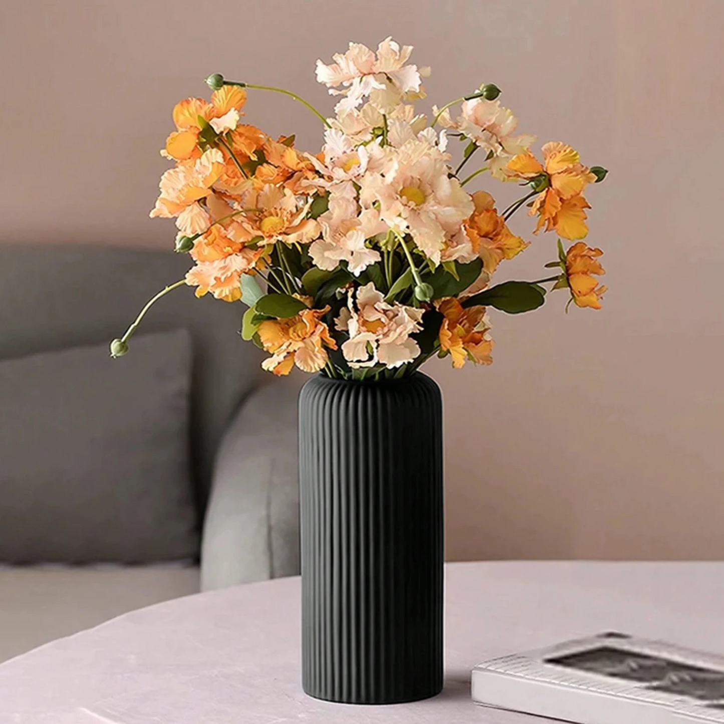 Vase Rayé - Plastique