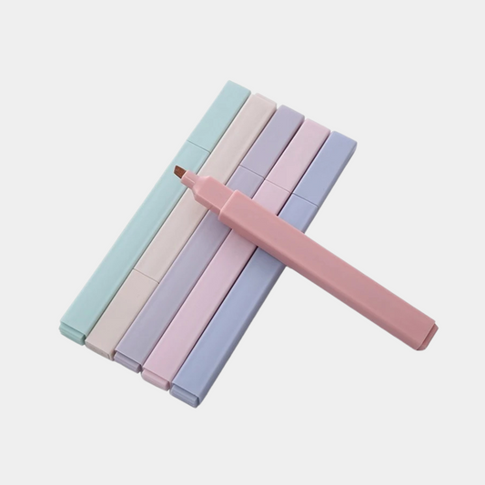 Lot de 6 Surligneurs - Pastel