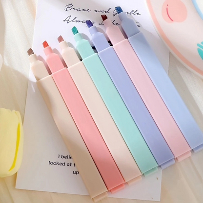 Lot de 6 Surligneurs - Pastel